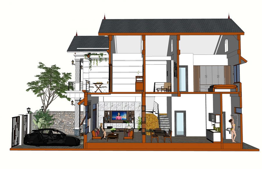 biệt thự 2 tầng
