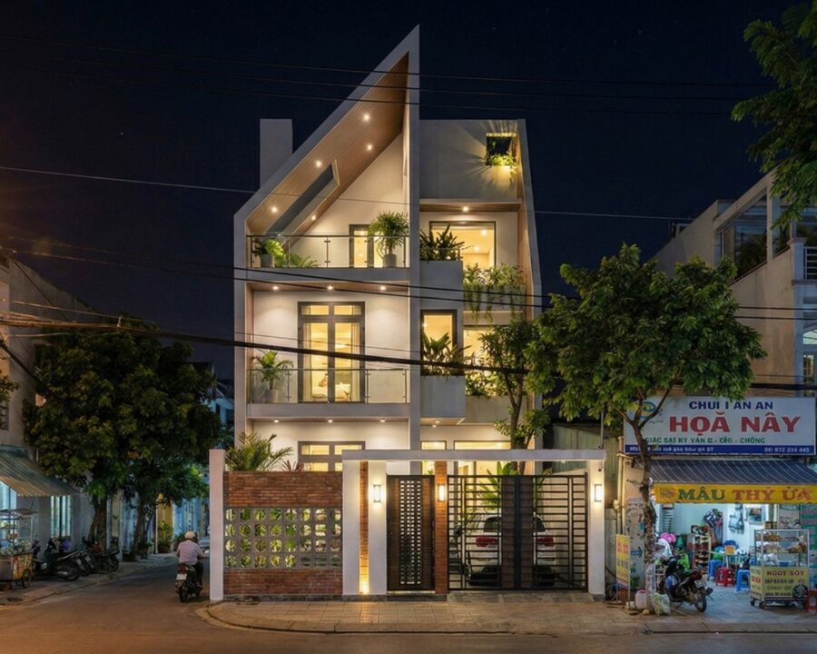 biệt thự 8mx20m 3 tầng