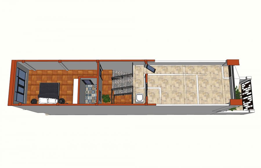 Nhà nhỏ 4m 2 tầng
