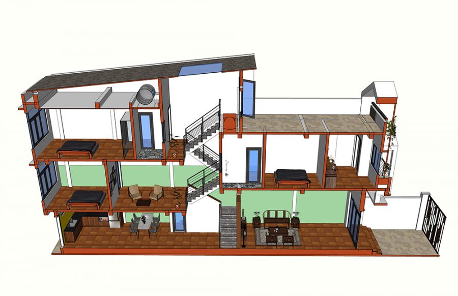Nhà nhỏ 4m 2 tầng