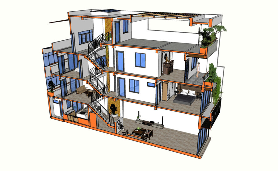 NHÀ PHỐ 5X20M LỆCH TẦNG