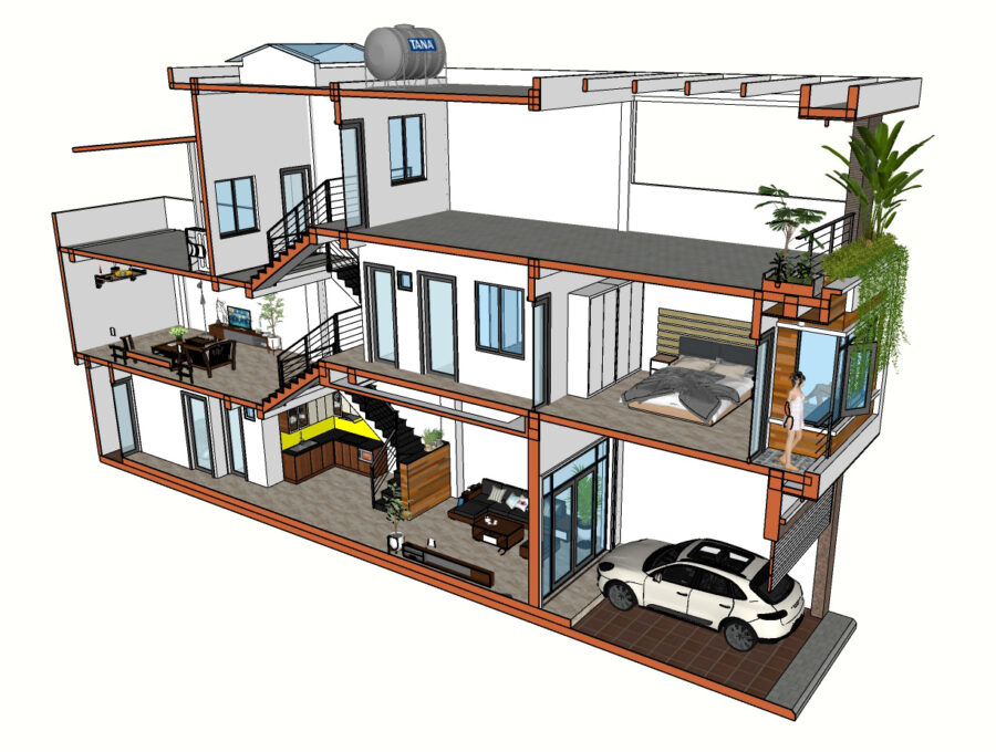 NHÀ PHỐ 4X20M