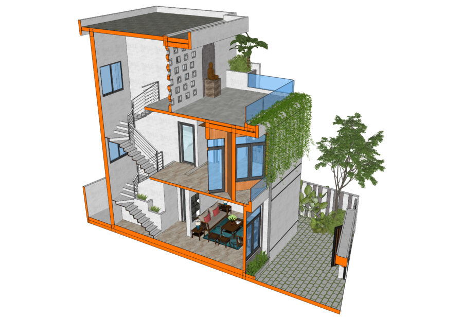 Biệt thự 3 tầng