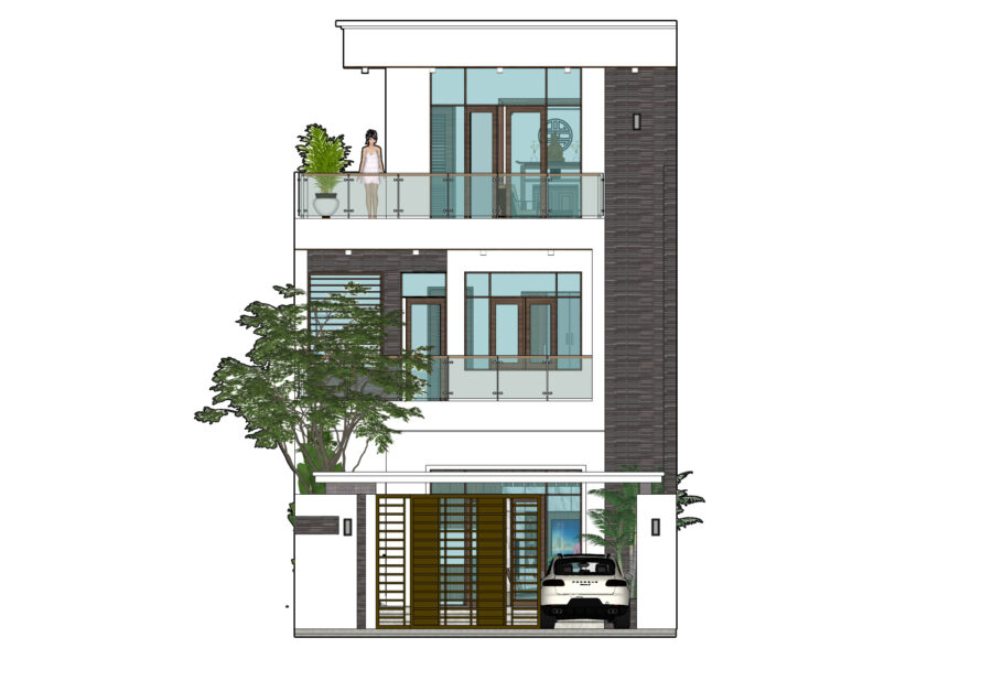 BIỆT THỰ 3 TẦNG 8M