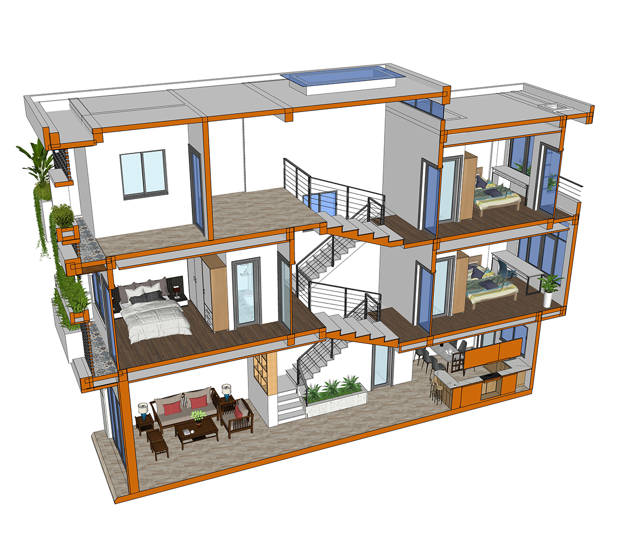 NHÀ 3 TẦNG LỆCH 3.9M