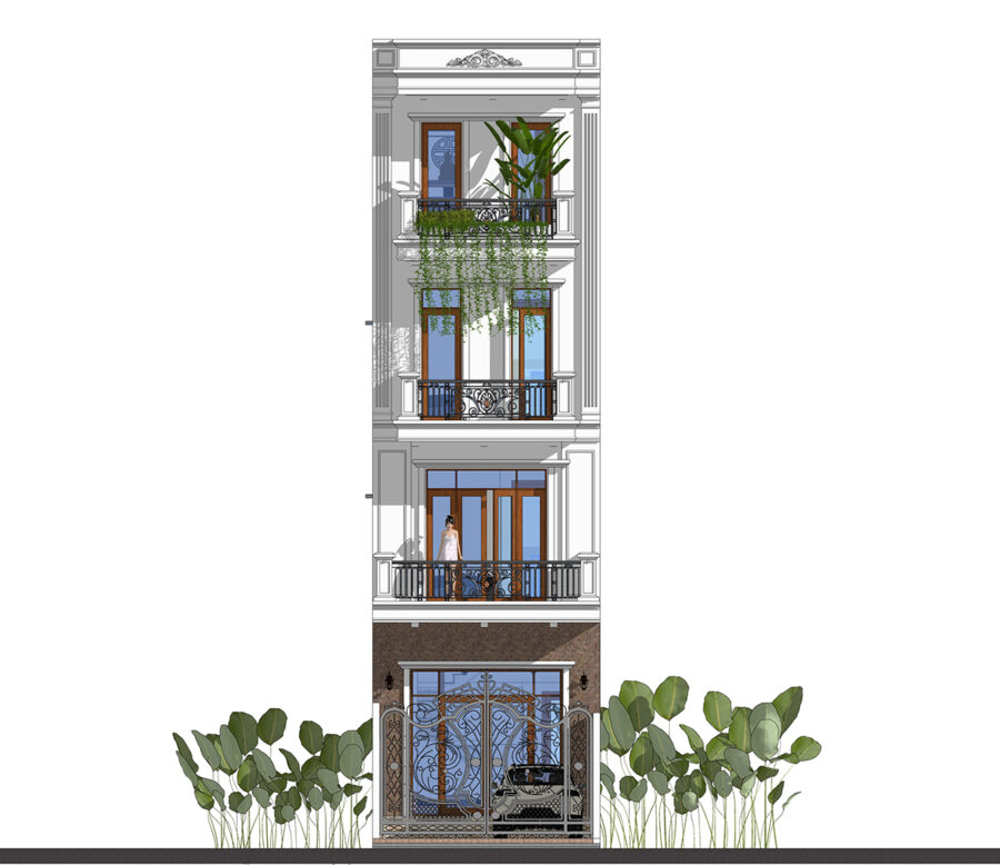 NHÀ 4.5MX17M 3.5 TẦNG