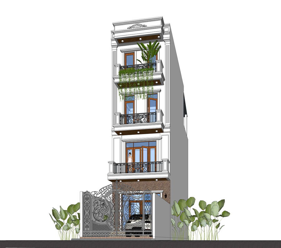 NHÀ 4.5MX17M 3.5 TẦNG