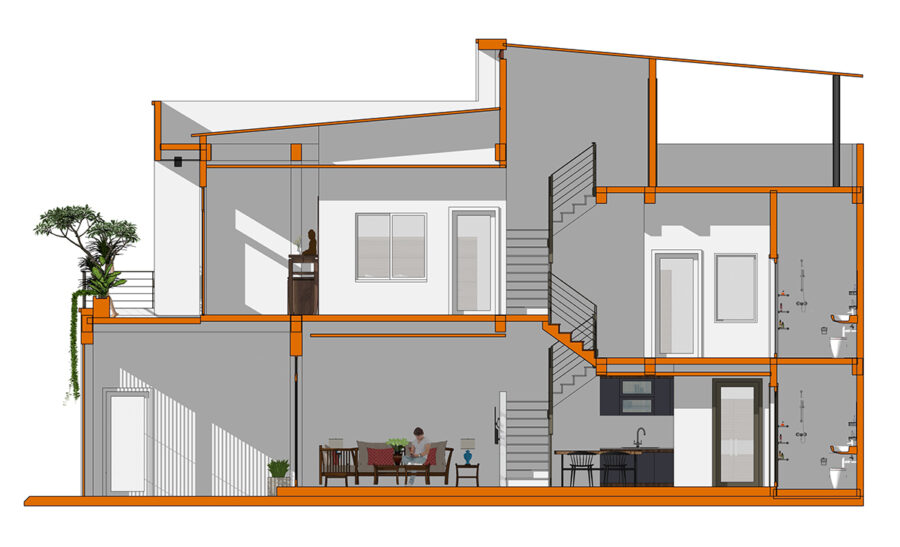 Nhà phố 2.5 tầng