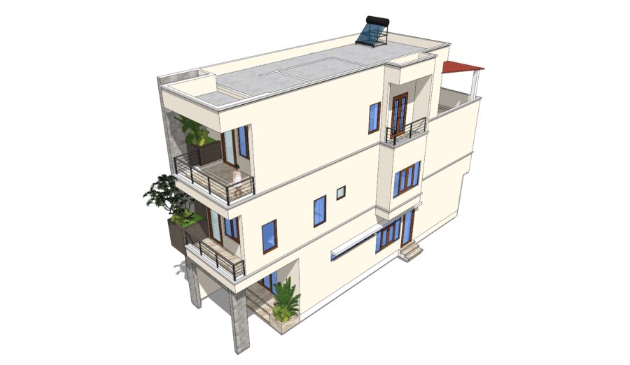 nhà lệch tầng hiện đại đẹp