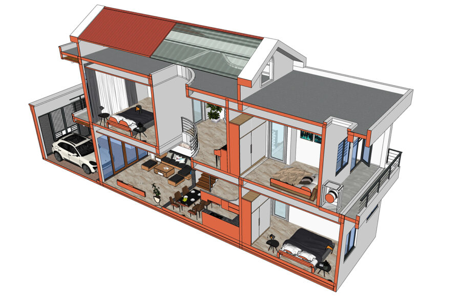 Nhà 5mx20m 2 tầng