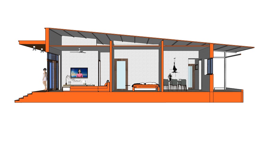 Nhà cấp 4 diện tích 7mx12m