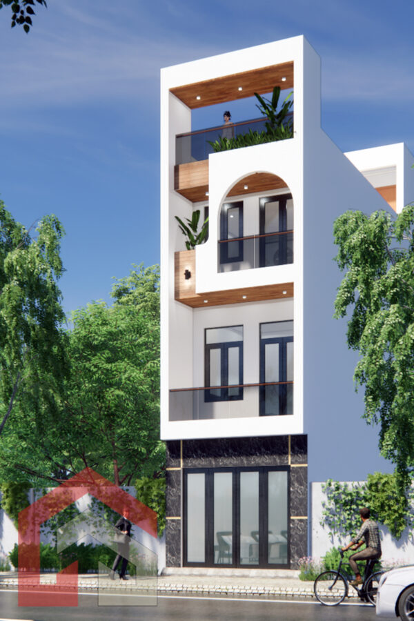 nhà phố 4mx20m lệch tầng