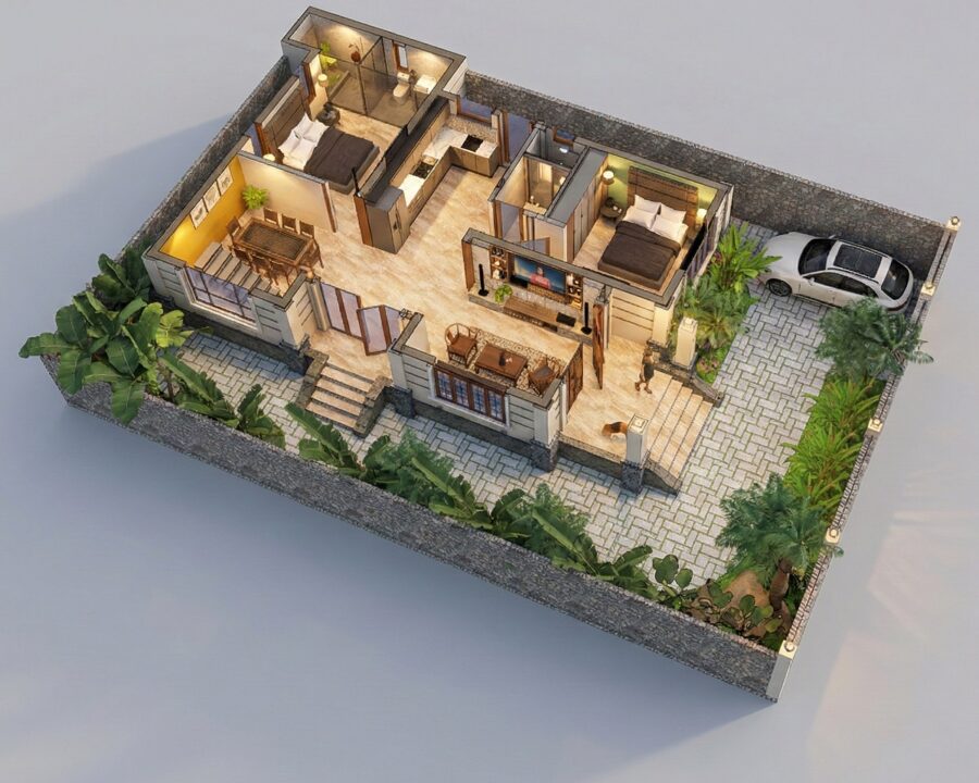 Biệt thự vườn 1 tầng